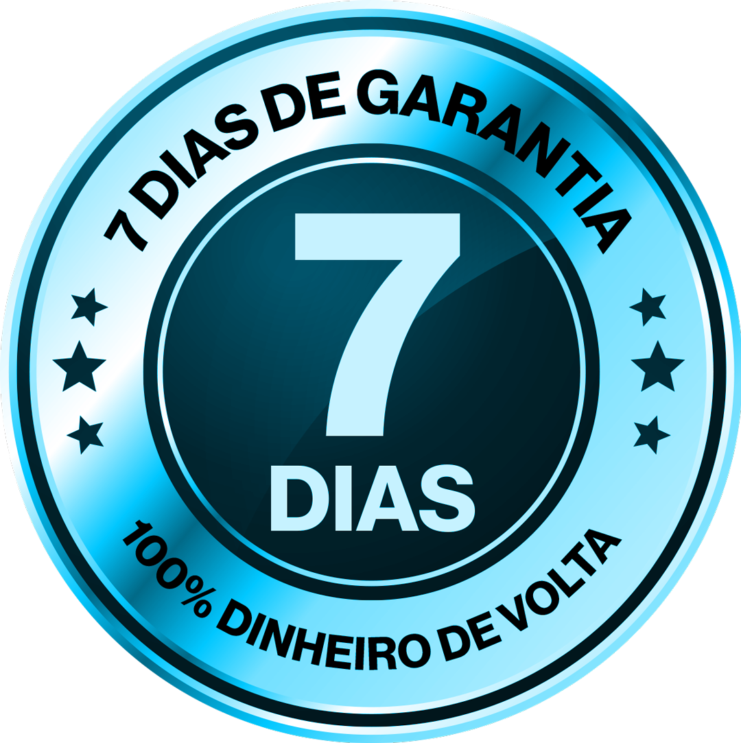 Selo de garantia de 7 dias — 100% do dinheiro de volta